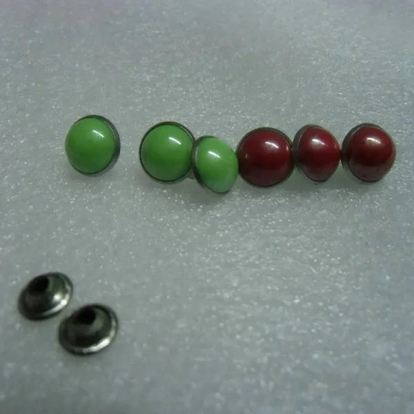 2000 sets. Green or Red Turquoise Rivets Studs Decorations Findings 10mm