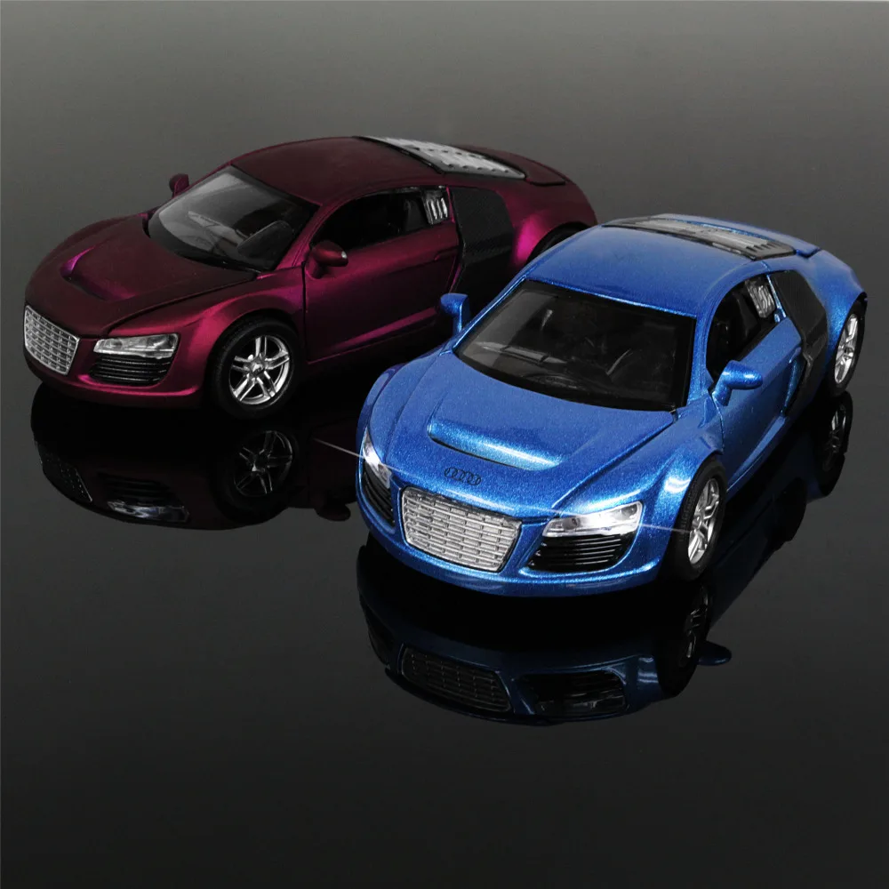 1:32 детские игрушки AUDI R8 металлические игрушечные машинки модель для детей музыка