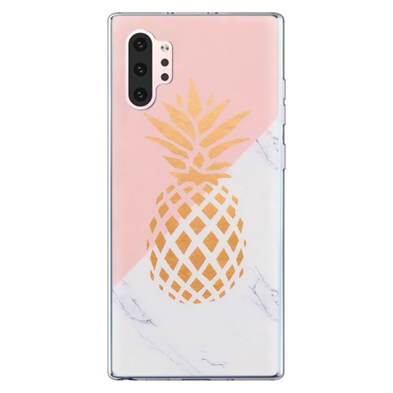 bldls Чехол с мраморными цветами для samsung Galaxy Note 10 Pro, чехол для samsung Galaxy A50 A70 A20e A30 A40, прозрачный чехол с геометрическим рисунком ананаса - Цвет: bldls