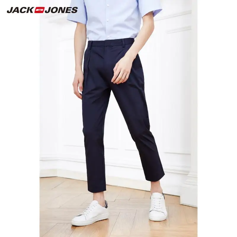 Мужские облегающие повседневные укороченные брюки JackJones из 100% хлопка |