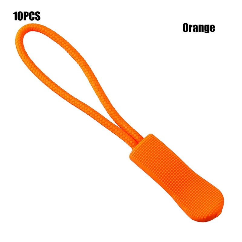 Orange 10 шт. фиксатор для троса на застежке-молнии, сменный зажим, пряжка, дорожная сумка, чемодан, походный рюкзак - Цвет: Orange