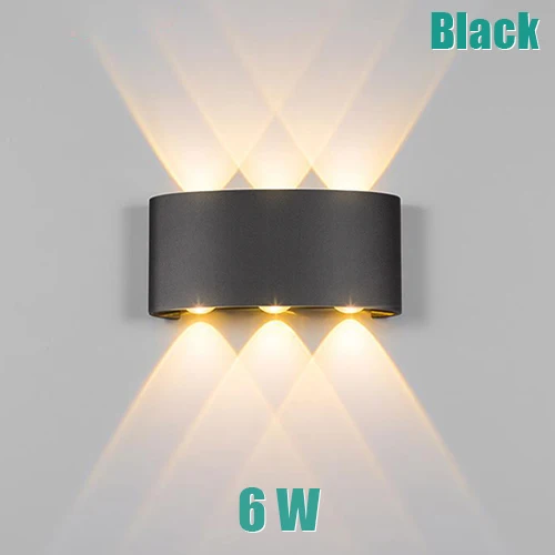 Black 6W Современный светодиодный настенный светильник 2 Вт, 4 Вт, 6 Вт, настенный светильник для помещений, светильник для лестницы, прикроватный Лофт, для гостиной, дома, прихожей, лампада - Цвет абажура: Black 6W
