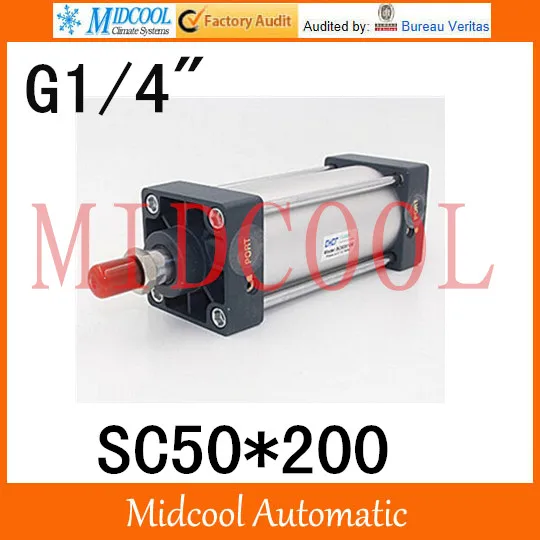 

Sc series standard Adjustable cylinder SC50*200 single thread rod double-acting cylinder port 1/4"