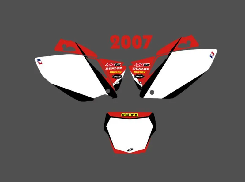 Набор стикеров (0377) для Honda CRF450 CRF450R 2007 CRF 450 450R R | Автомобили и мотоциклы
