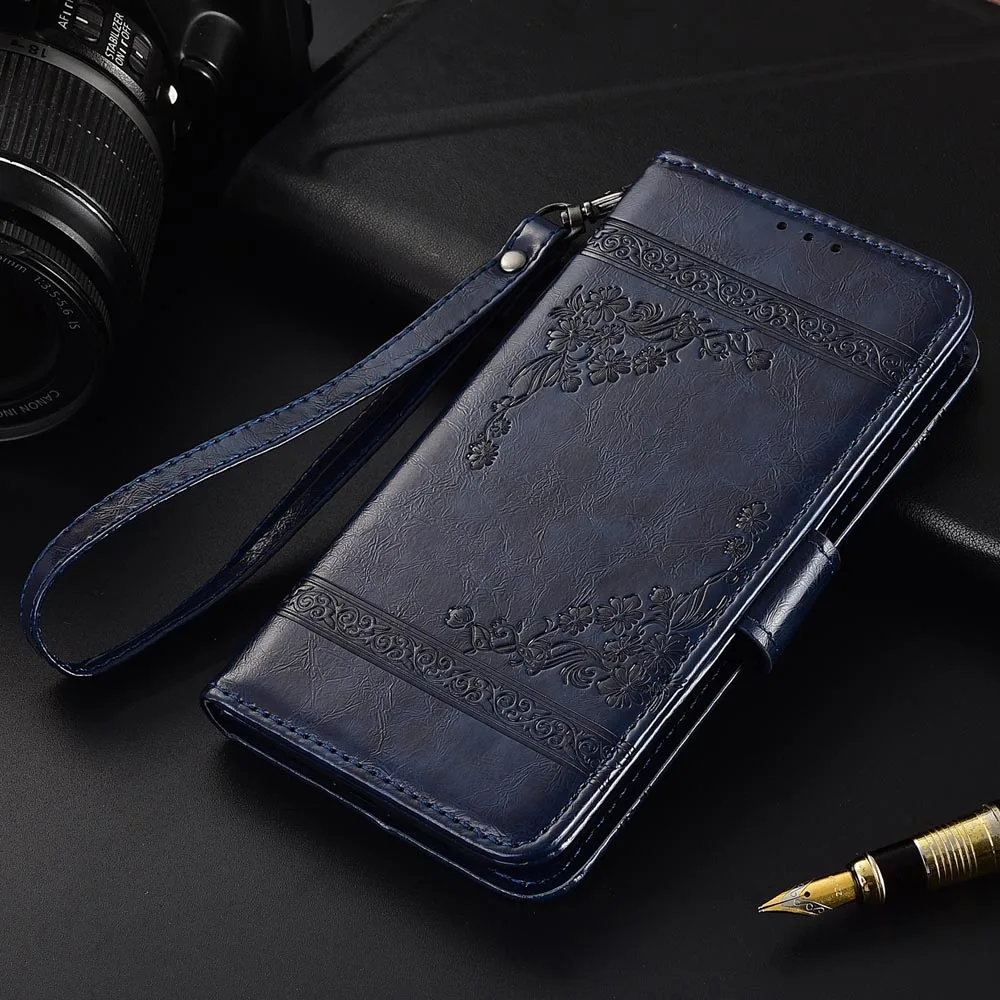 

Кожаный чехол-книжка для Tecno Camon 11 Pro, чехлы с цветочным принтом, 100% специальный чехол-бумажник с подставкой и ремешком