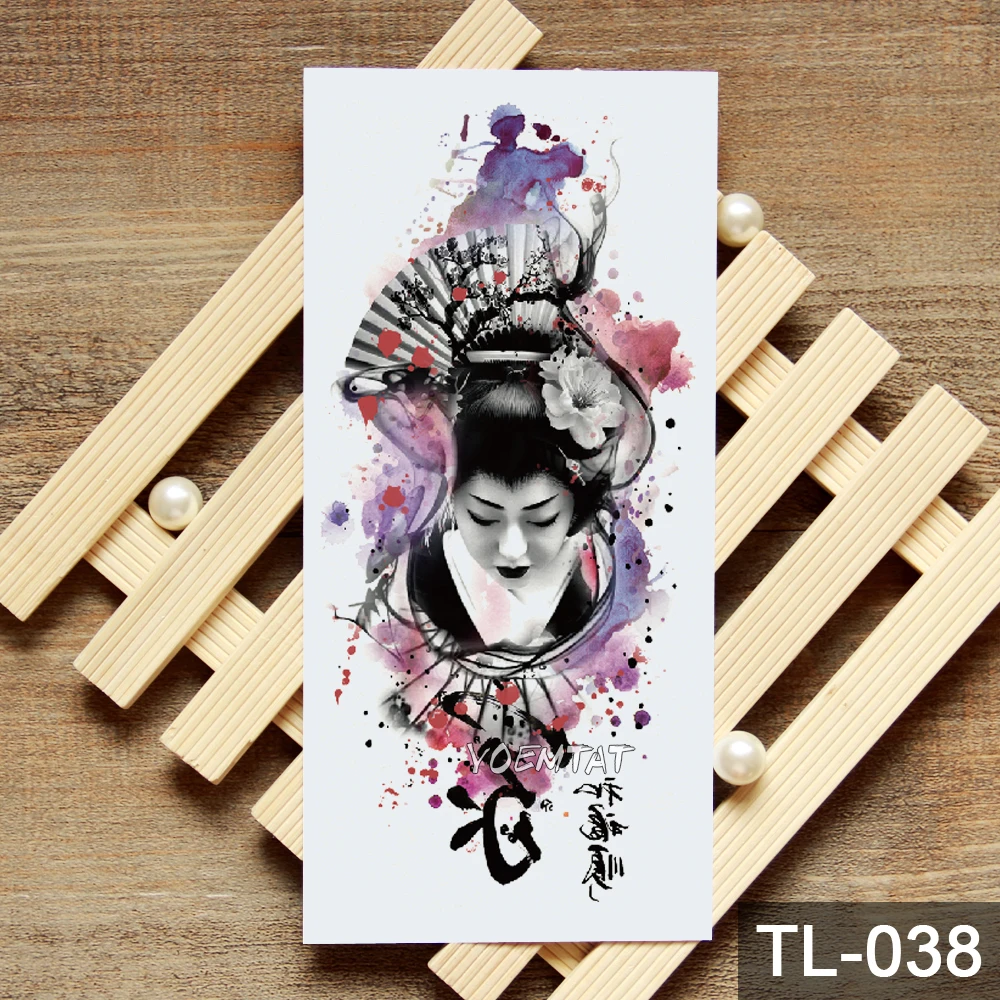 Водостойкая Временная японская Татуировка geisha водостойкая татуировка с