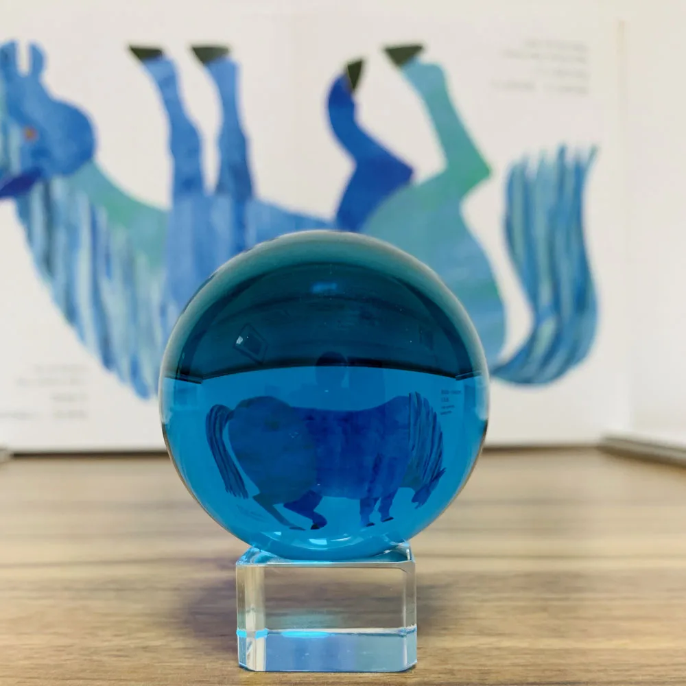 30/40 # Lake синие Кристальные шарики Paperweight Glass шарик для фотографии волшебный шар