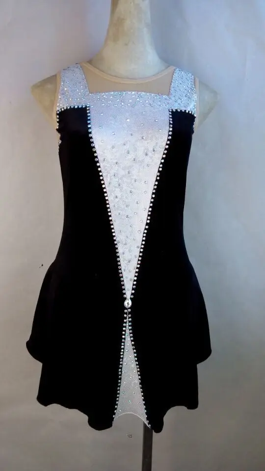 Платье для фигурного катания женское черное платье коньков индивидуальная