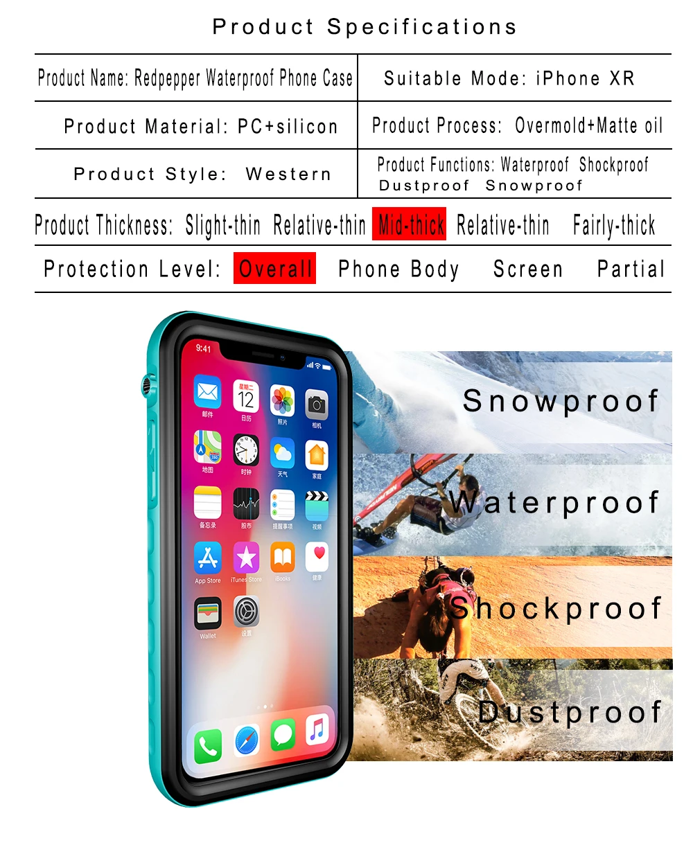Для iPhone XR бронированный чехол 360 полная защита 3m водонепроницаемый Прочный чехол для iPhone X XS MAX противоударный силиконовый чехол