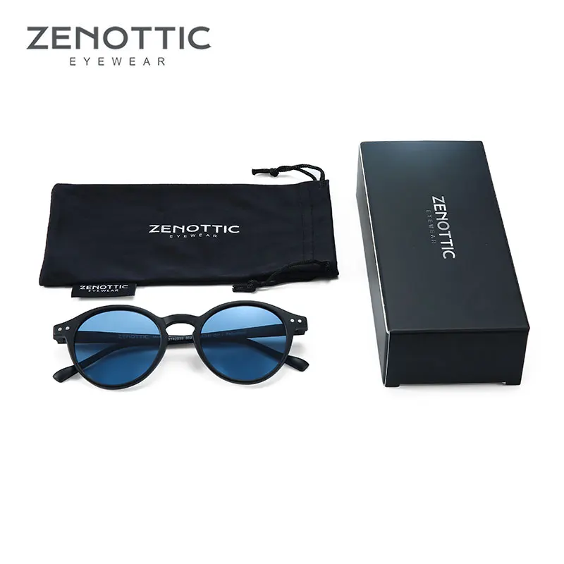 ZENOTTIC поляризованных солнцезащитных очков Для мужчин 2019 лампа круглой формы
