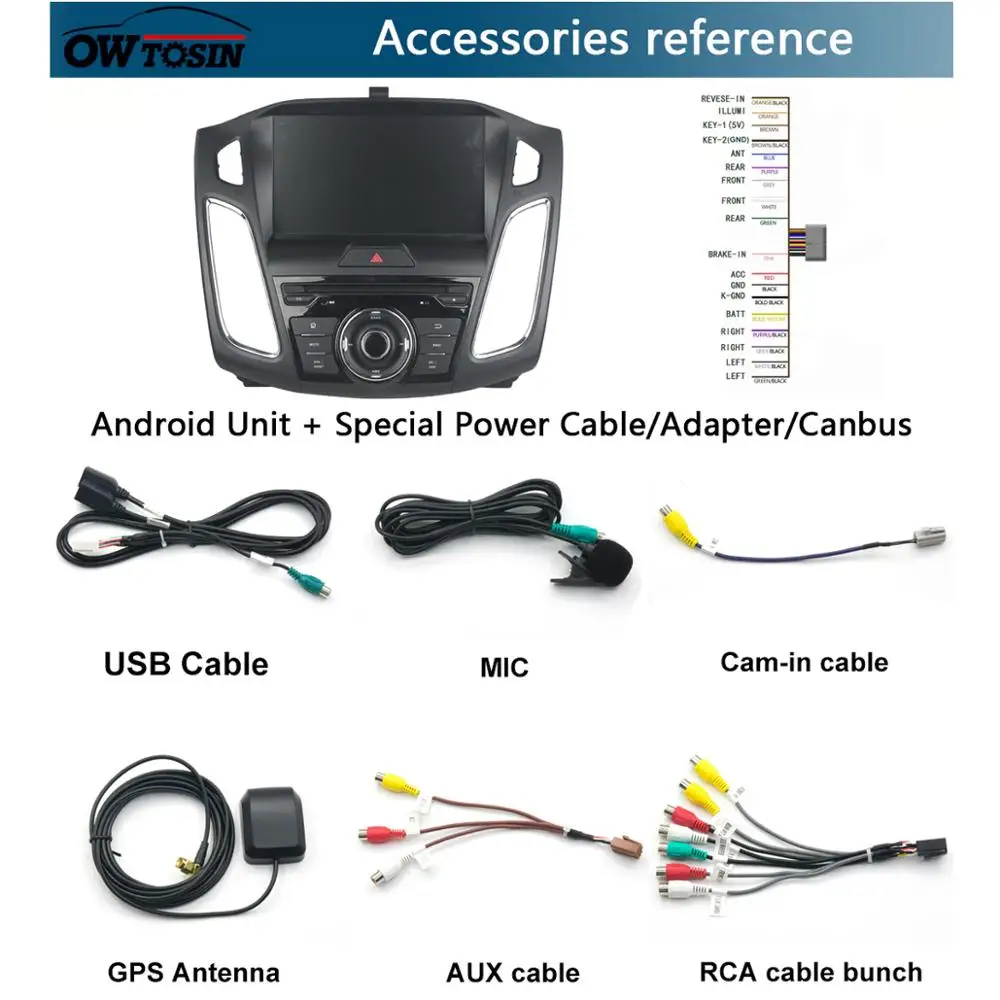 " ips 1920*1080 8 ядерный 4G+ 64G Android 9,0 автомобильный dvd-плеер для Ford Focus 2012 2013 DSP радио gps Parrot BT