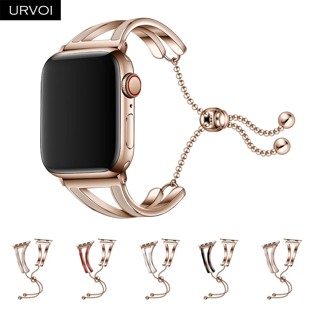URVOI braceket для Apple Watch band series 6 SE 5 4 3 2 1 модная цепочка девочек наручная манжета из