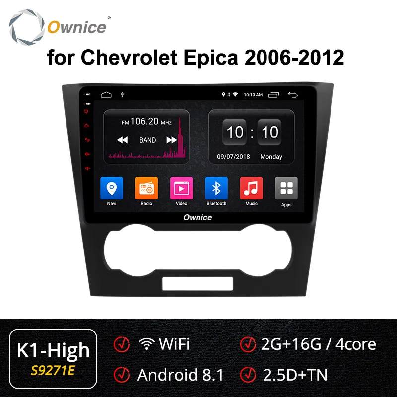 S9271 K1-High Ownice Восьмиядерный Android 9,0 автомобильный dvd-плеер для Chevrolet Epica 2006 2007-2012 K3 K5 K6 радио gps стерео 360 панорама DSP 4G - Цвет: S9271 K1-High