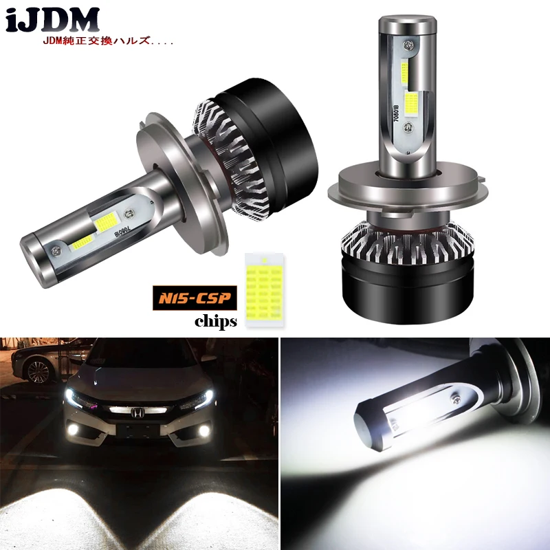 IJDM H4 светодиодный 28 Вт высокой мощности &quotHID эквивалент&quot 9003 HB2 Hi/Lo двойной луч