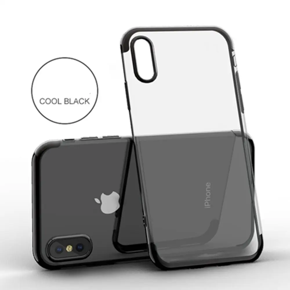 Черный Чехол для телефона для Iphone XR XS Max X XS 7 8 Plus 6 6S чехол силиконовый чехол s Candy Carcasa Funda для Iphone XR Coque чехол s - Цвет: Черный
