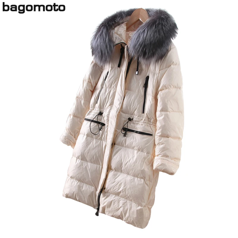 Женская Стеганая куртка с меховым воротником Bagomoto роскошная стеганая средней