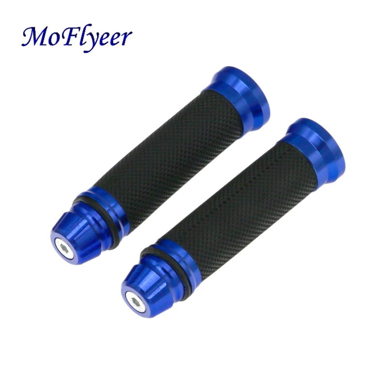 MoFlyeer CNC Motorcycle 22mm Handlebar Hand Grips Multiple Color Aluminum Alloy Grips For Triumph BMW KTM