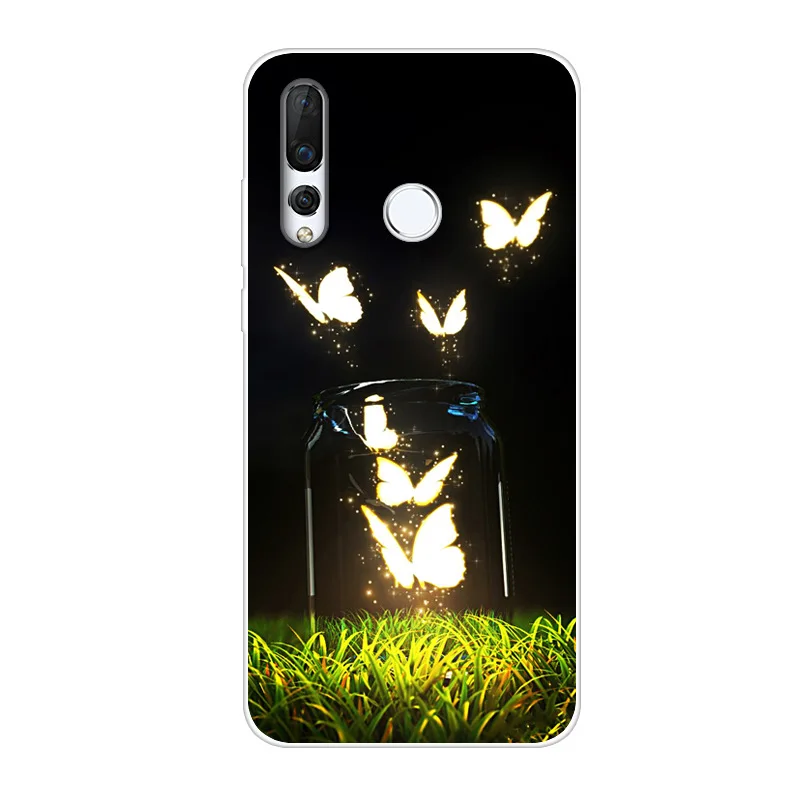 Phone Case For Huawei Nova 3 4 Soft Silicone TPU Fashion Flower Painted Back Cover |