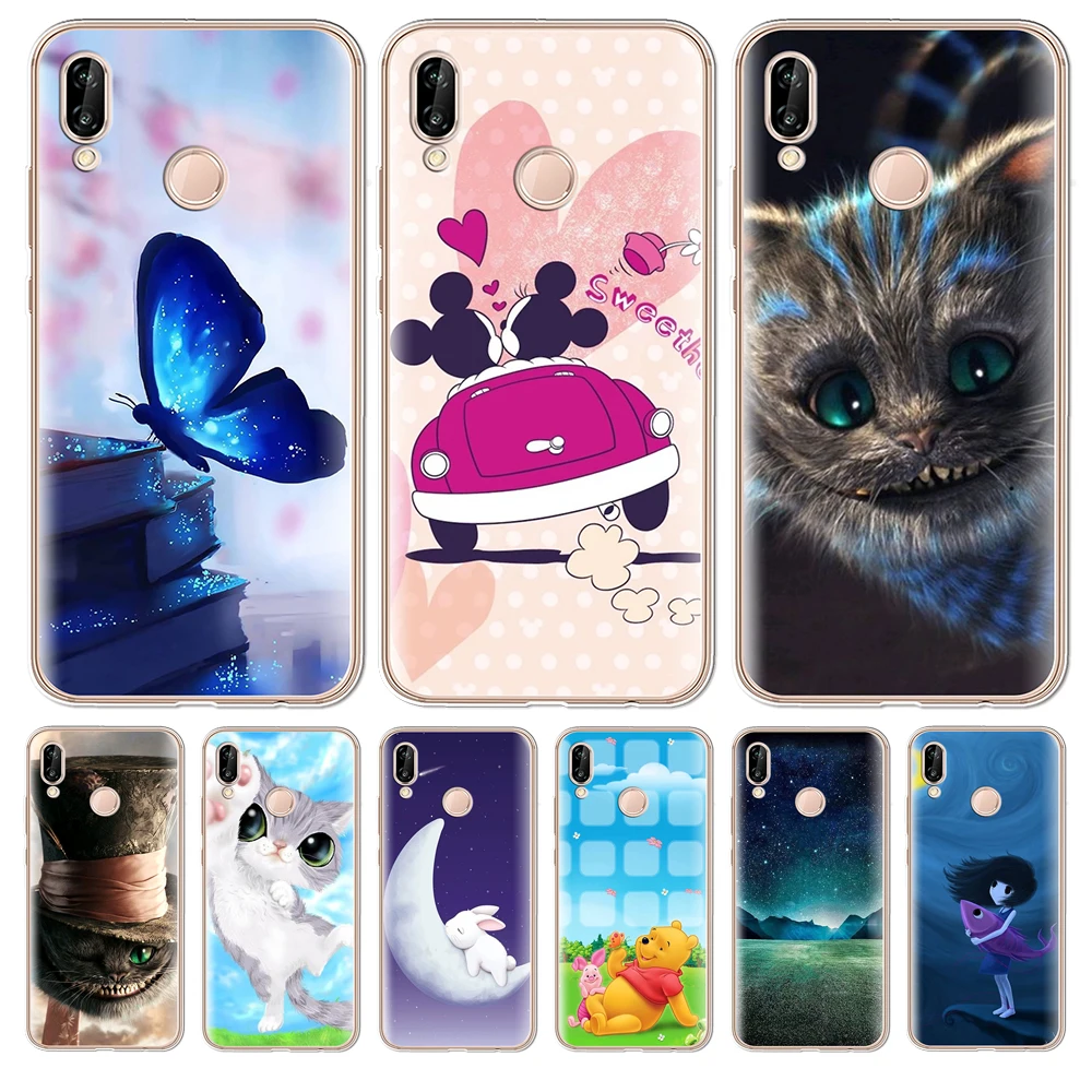 Микки для Coque huawei Honor 6X 6A 7 7X 7C 7A pro 8 8X9 Lite 10 силиконовый чехол телефона кошка задняя