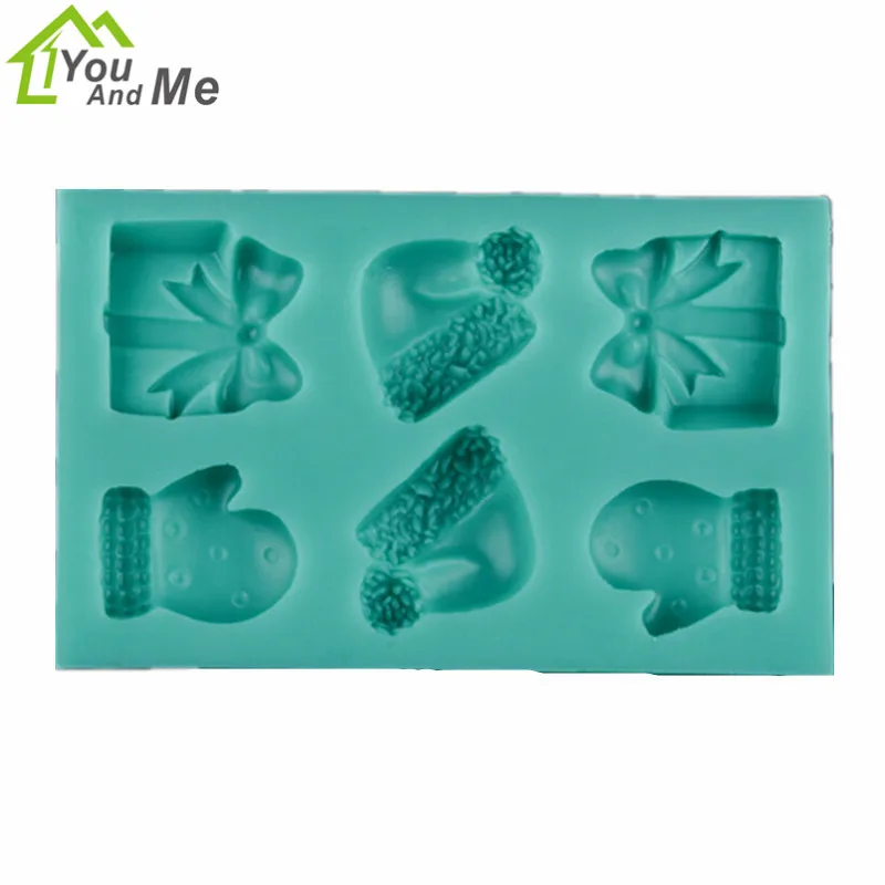 

Christmas Gift 3D Silicone Gloves Shape Fondant Mold DIY Chocolate Cake Decorating Tools Mould Baking Tools