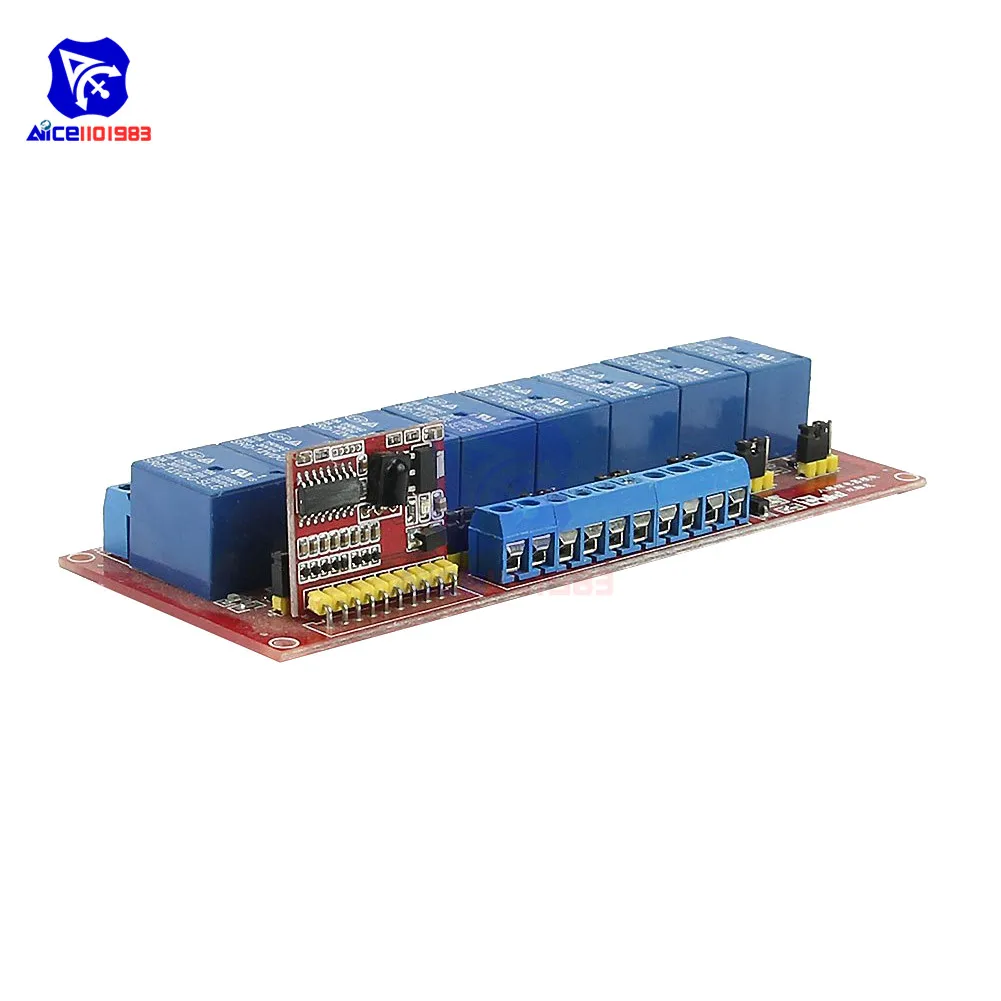 DC 12 V 8-канальный релейный модуль с многофункциональный инфракрасный пульт дистанционного Управление двунаправленный для автомобиля