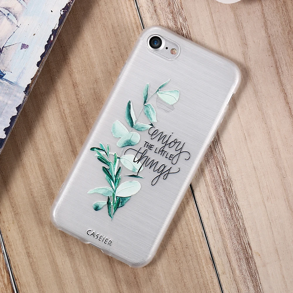 CASEIER весенний чехол для телефона iPhone 6 6S 7 8 Plus мягкий из ТПУ X XS MAX XR тиснение