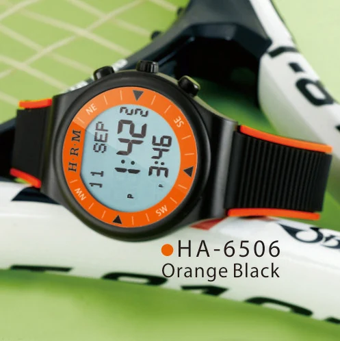 orange black Harameen спортивные часы для мусульманских 6506 32 мм водостойкие часы афана с Qibala& мировое время молитвы - Цвет: orange black