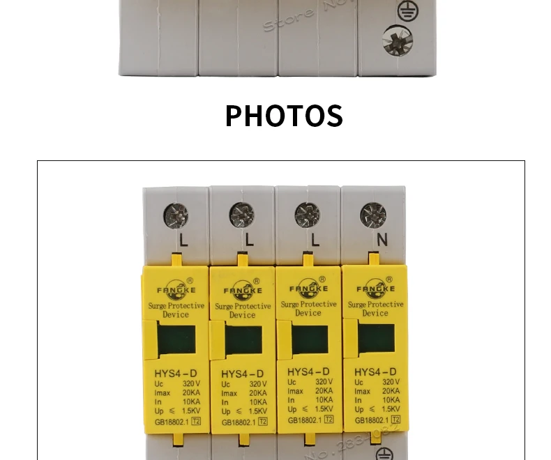 320 V 10KA~ 20KA 4 P 4-полюсный SPD дом Защита от перенапряжения защитное Низковольтное предохранительное устройство HYS4-D/4 50 hz/60 hz автоматические выключатели