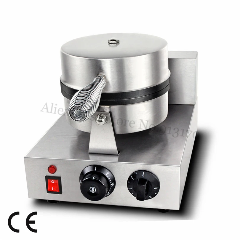 

Stainless Steel Ice Cream Cone Machine Crispy Waffle Bowl Machine for Waffle Cup Making 220V/110V 1000W