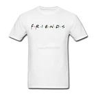 Модные друзья логотип футболка для любителей брендовая одежда из хлопка с круглым вырезом XXXL футболки с коротким рукавом для мужчин