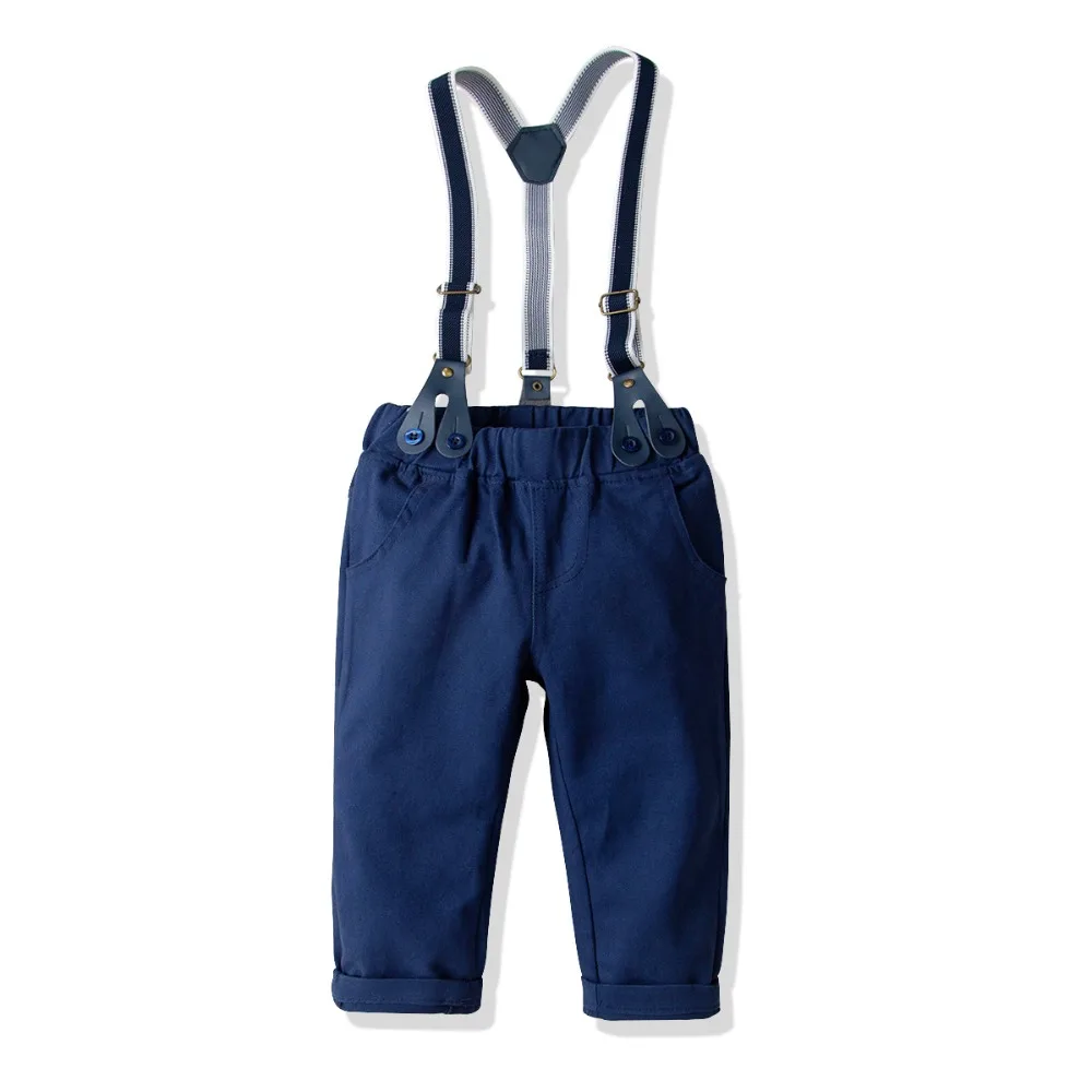 Baby Boy Clothing Sets 2019 Gentleman Clothes Cotton Plaid Shirt+Elastic trousers 2PCS Outfits Bebes Suits 2 to 8 Years Old |