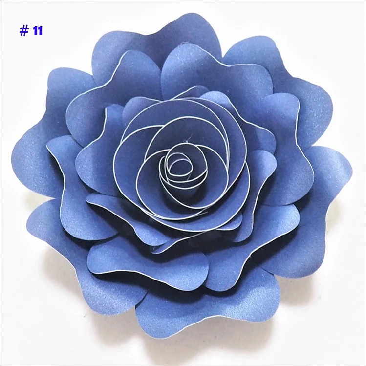 Glittered Royal Blue DIY бумажные цветы 15 см бумажные розы для свадьбы и события декорации Декорации для детской комнаты модное шоу видео обучающие материалы - Цвет: Glittered Royal Blue