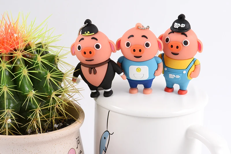 Usb флеш-накопитель с рисунком поросенка, 64 ГБ, 32 ГБ, флеш-накопитель, реальная емкость, Usb флешка, 16 ГБ, 8 ГБ, 4 Гб, 128 ГБ, флешка, Usb 2,0, флеш-карта памяти