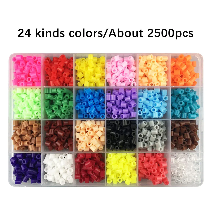 24 grid 24 Сетки хранения в коробке 5 мм perler бусины Хама бусины abalorios детей DIY ручной работы предохранитель бусины 3D Головоломка Развивающие игрушки - Цвет: 24 grid