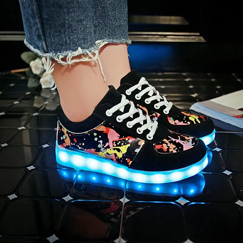 KRIATIV USB зарядное устройство tenis led enfant светильник кроссовки детские повседневные ботинки для мальчиков и девочек светящиеся кроссовки светящиеся Тапочки