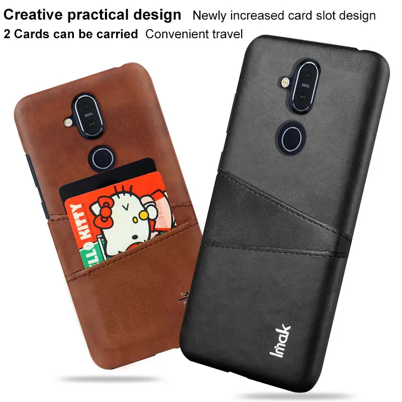 IMAK Для Nokia 8 1 чехол для телефона X7 искусственная кожа + Поликарбонат