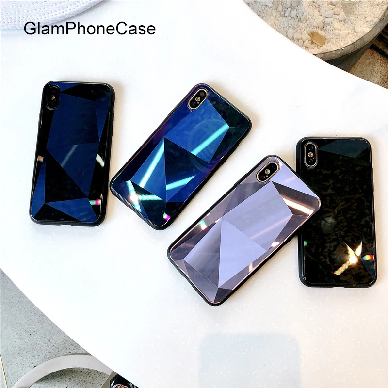 GlamPhoneCase Новый закаленный стеклянный Телефон чехол для iPhone 7 8 чехлов защитный 6 6s