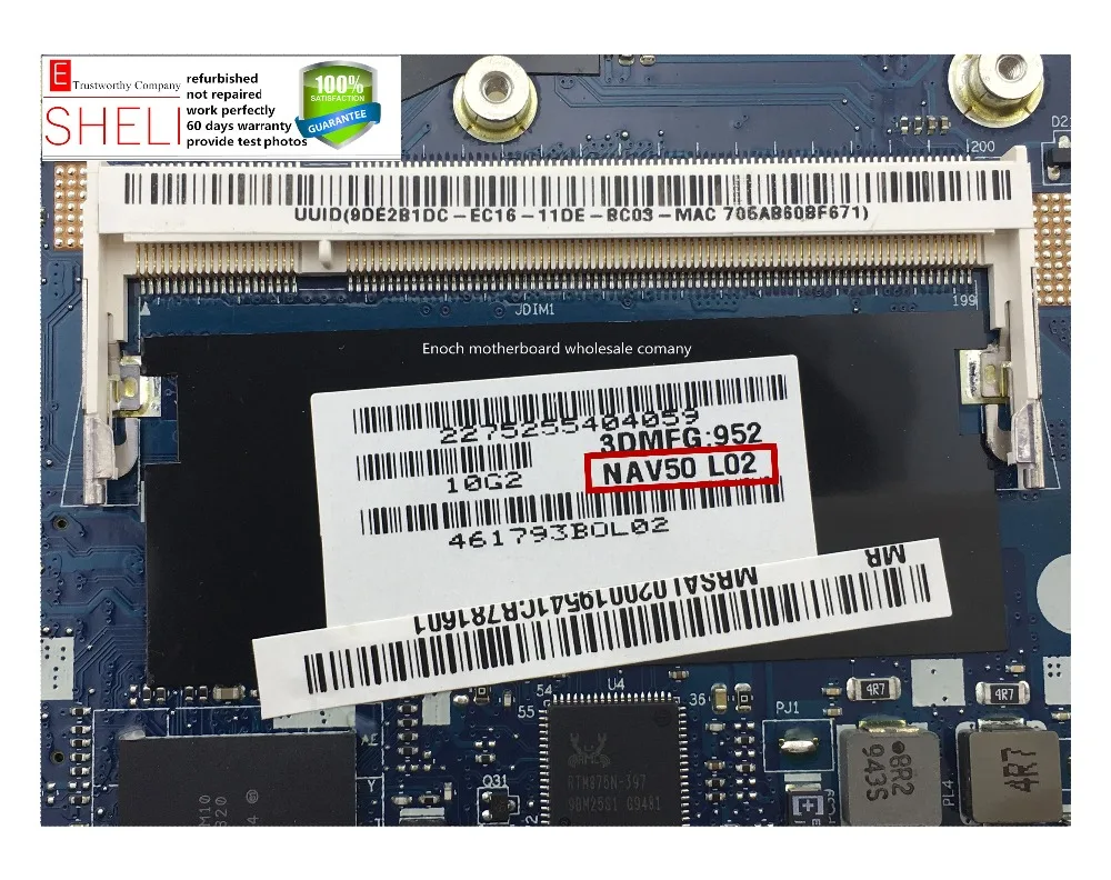 Материнская плата D260 для acer aspire One NAV50 LA-5651P N450 CPU полностью протестирована 100%