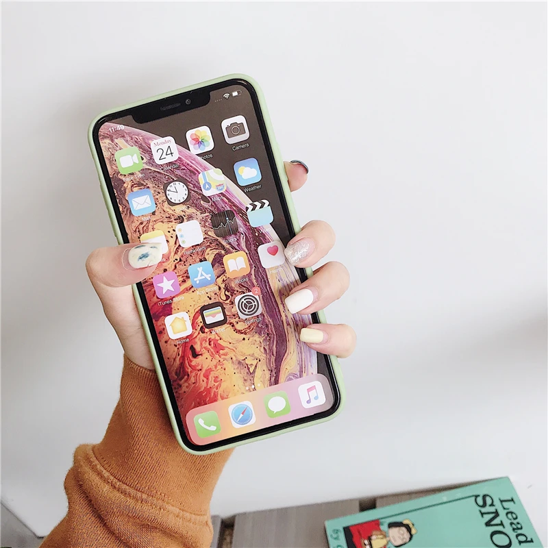 WOTP Couples Cute Cartoon Soft Silicone Phone Case For iPhone XR Cases XS Max X 7 6 6S 8 Plus INS Back Cover Coque |