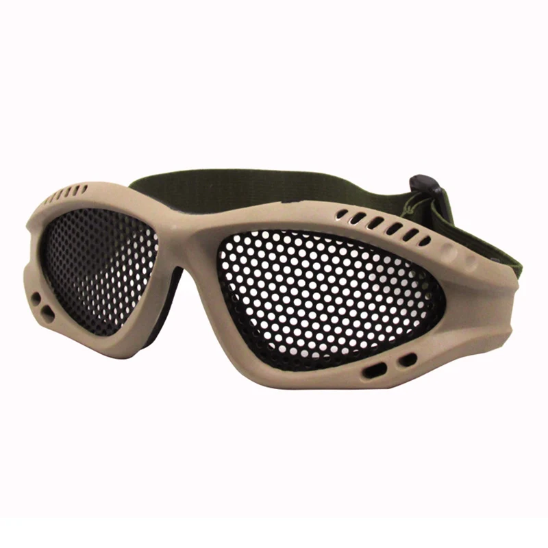 

Adults Adjustable Elastic Belt Tactical Metal Mesh Goggles Outdoor Sports Hiking Working Eye Protect Wear Safety Supplies
