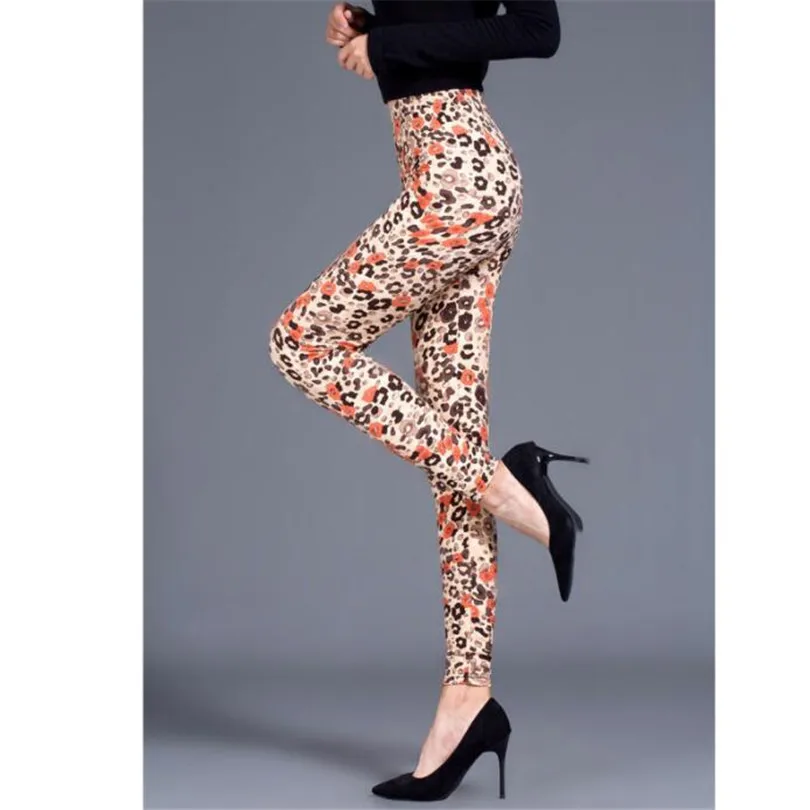 Khaki Leopard YSDNCHI женские сексуальные леопардовые леггинсы, Леггинсы с высокой талией, спортивная одежда, леггинсы с принтом, летние эластичные леггинсы для фитнеса - Цвет: Khaki Leopard