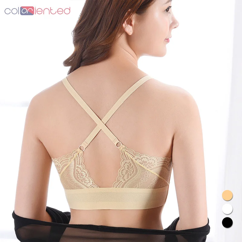 Новое осенне зимнее модное кружевное нижнее белье Coloriented с красивой спинкой без