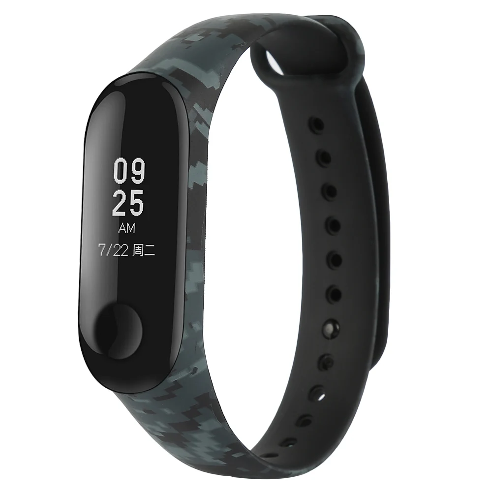 Камуфляжный браслет для Xiaomi mi Band 3 сменный силиконовый смарт-браслета аксессуары