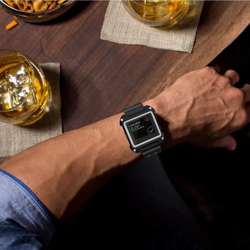 GXV для Fibit Blaze Band, [Rugged Pro] прочный защитный чехол с ремешком(TPU+ PC) для Fitbit Blaze Смарт-часы для фитнеса