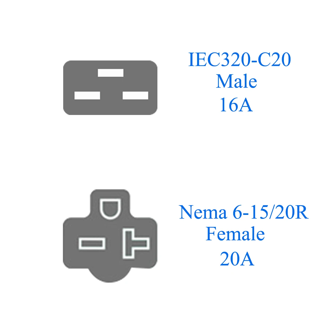 JORINDO IEC320 C20 TO 6 15R 20Amp to T Blade кабель переменного тока PDU UPS Plug Nema 20R адаптер питания