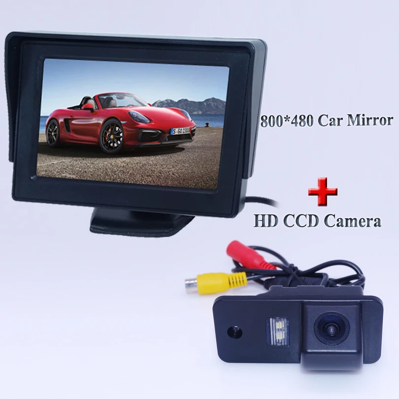 

Promotion Color CCD Car rear view camera for AUDI A3 S3 A4 S4 A6 A6L S6 A8 S8 RS4 RS6 Q7 with stand 4.3 Inch LCD TFT Monitor