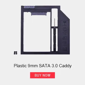 CHIPAL 10 шт Универсальный SATA 3,0 2nd HDD Caddy 12,7 мм для 2," 2 T чехол для SSD, HDD корпус со светодиодный для ноутбука ODD CD-ROM DVD-ROM