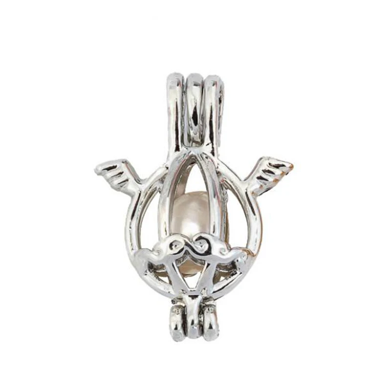 Amya жемчужная клетка Ювелирная фурнитура медальон с ангелом кулон эфирное масло