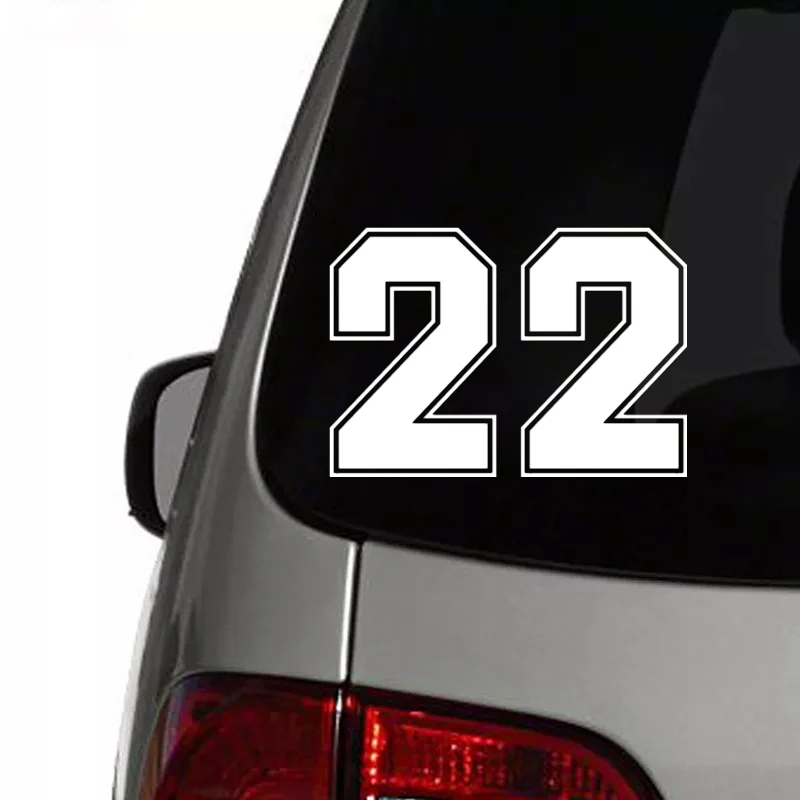 CK2080#20*14см наклейки на авто Индивидуальные цифры - 22 водонепроницаемые машину