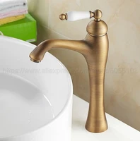 antique brass bathroom basin faucet hot cold mixer tap single handle basin tap mixer tap znf104